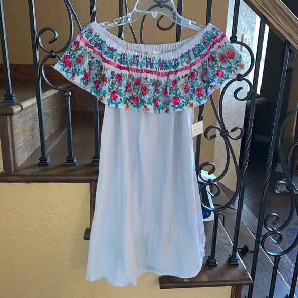 NWT Altar'd State Grey Ashton Embroidered Fiesta Dress - SIZE LARGE - Picture 8 of 9